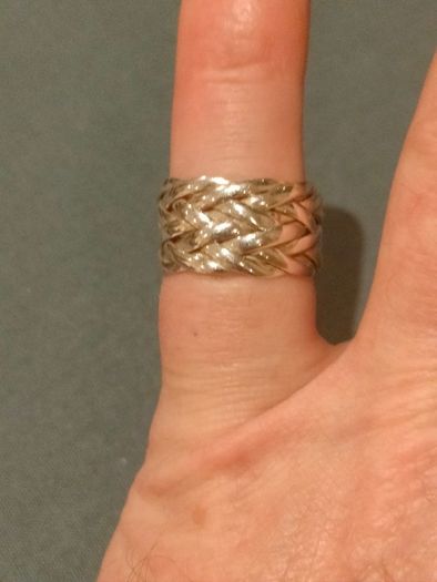 Unisex 925 Sterling silver knot ring