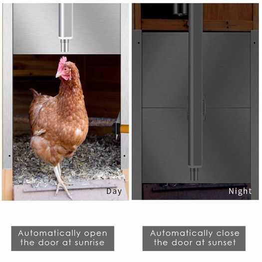 BRAND NEW EU Stock 110V-220V Automatic Chicken Coop Door Opener Kit with Infrared Sensor,Rainproof Outdoor Timer Controller Actuator Motor