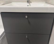 Wall hung vanity unit, basin & tap