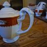 Antique Chinese Teapot, sugar bowl and milk jug. Image 9