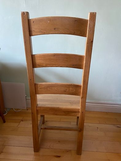 Three timber chairs