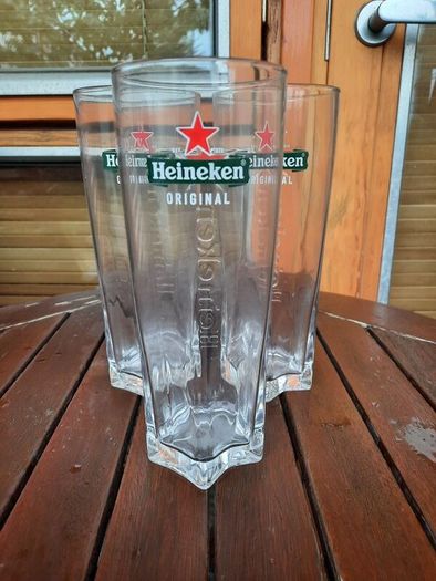 Brand new Heineken pints glasses