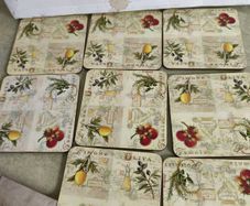 Fruit  Coasters set of 8 .