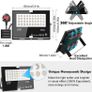 LED Flood Lights Outdoor, 30W 2pack Smart RGB Floodlight with APP Control, IP66 Waterproof, 2700K Warm White, Timer, Colour Changing Outdoor Light for Garden, UK 3-Plug Image 3