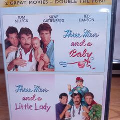Three Men And A Baby & Three Men And A Little Lady Dvd Collection Comedy Steve Guttenberg Tom Selleck