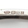 Vintage 925 Sterling Silver Signed British Geometric Scroll Bangle Image 6