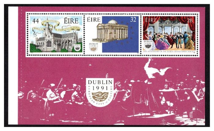 1991 Ireland Dublin European City of Culture Commemorative Stamps Booklet Mint Never Hinged (MNH). Hibernian HB36. Scans of planes included.
