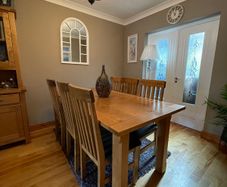Solid Birch Wood Dining Table & 6 Chairs