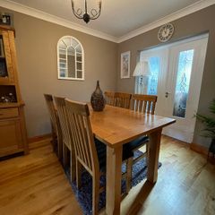 Solid Birch Wood Dining Table & 6 Chairs