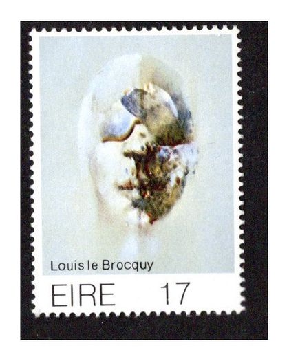 1977 Ireland Contemporary Irish Art: "Head" by Louis le Broquy Commemorative Stamp Mint Never Hinged (MNH)
