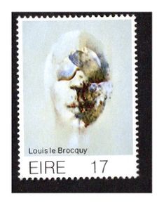 1977 Ireland Contemporary Irish Art: "Head" by Louis le Broquy Commemorative Stamp Mint Never Hinged (MNH)
