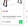 EZLiving Oak Dining/Kitchen Table and Bench Image 5