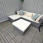 Outdoor Rattan corner lounge set with footstool/table