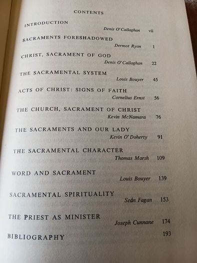 1964 1st Ed Sacraments. Papers of the Maynooth Union Summer School 1963.