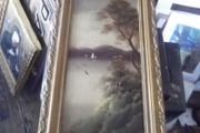 a antique oil painting on board