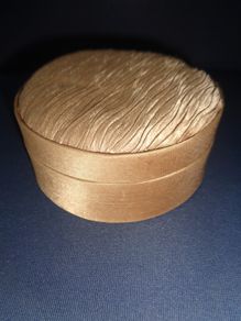 Vintage Cloth Covered Trinket Box for Sale