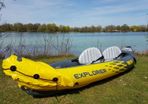 Kayak 2 Man Inflatable Canoe Boat + Oars + Pump