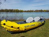 Kayak 2 Man Inflatable Canoe Boat + Oars + Pump