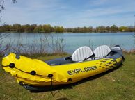 main image for ad Kayak 2 Man Inflatable Canoe Boat + Oars + Pump