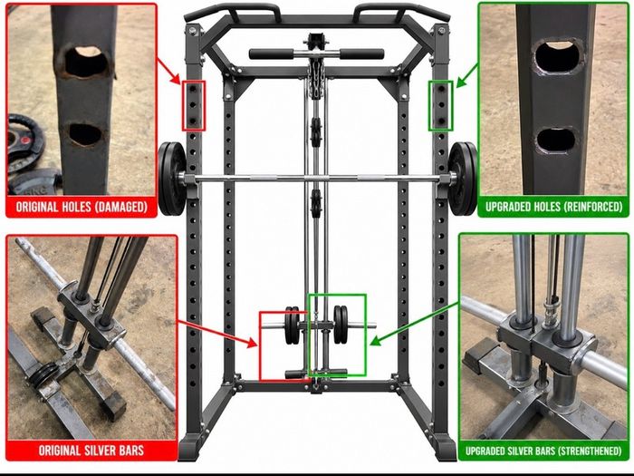 Rack. Bench, 100kg and barbell