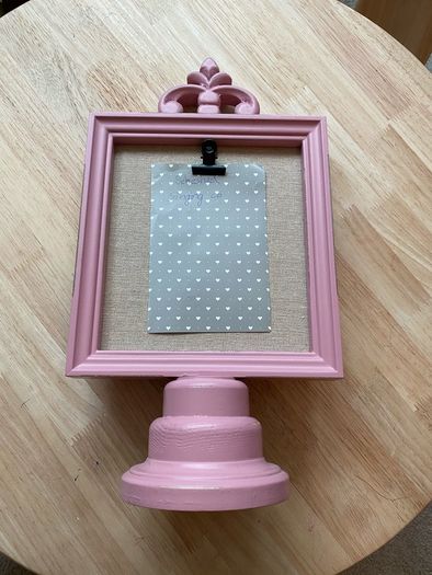 Pedestal Wooden Dusty Pink Frame 4x6inches NEW