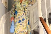 zara floral midi dress