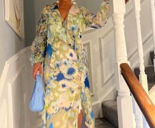 zara floral midi dress