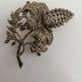 Broach Marcasite Vintage Flower Bouquet Image 2