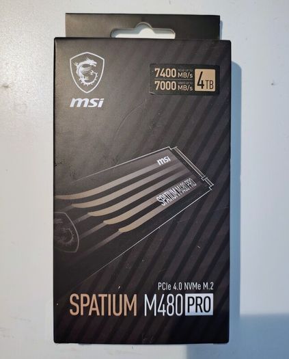 4TB Msi Spatium M480 Pro Ssd 7400MB/s