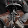 Shop Stool with Backrest 360 Swivel Adjustable Height Roller Creeper Seat Image 4