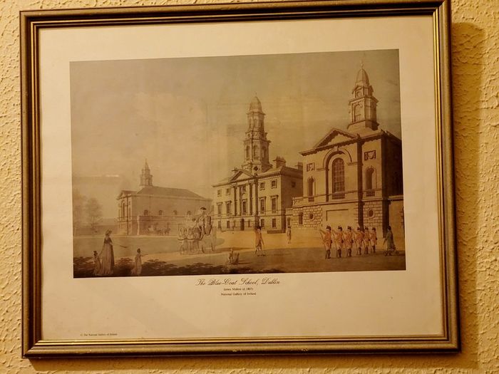 Vintage framed "James Malton" print "The blue - coat school, Dublin"