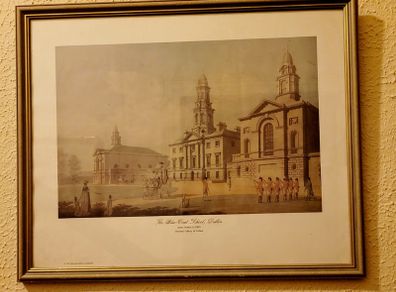 Vintage framed "James Malton" print "The blue - coat school, Dublin"
