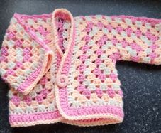 Newborn baby crochet cardigan