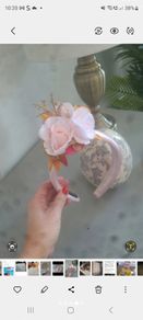 Brand new dusky pink and gold headpiece fasciantor crown