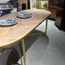 Will and I clearance Oval dining table parquet top (new in box ) 220cm w / 100cm d / 77cm h Image 4