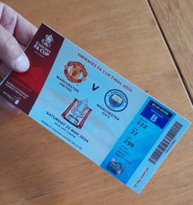 Manchester United v Man City Souvenir ticket 2024 FA Cup final