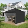 3 x 3 (M) Pop Up Gazebo Event Shelter, Height Adjustable Party Tent with 3 Sidewalls, Weight Bags and Wheeled Bag Image 10