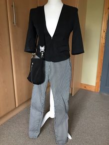 Pamela Scott jacket, Savida trousers and crossbody bag size 10