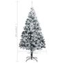Artificial Christmas Tree with Flocked Snow Green 240 cm PVC Image 5