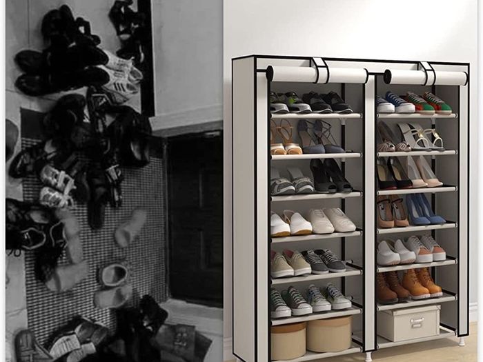 7 Tier Shoe Rack Storage Organiser with Big Capacity,Double Row Shoe Cabinet,Shelf,Closet with Nonwoven Fabric Cover MULTIPLE COLOURS AVAILABLE (FREE SHIPPING)