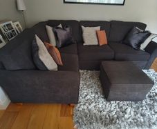 EZ living L shaped Couch & pouf