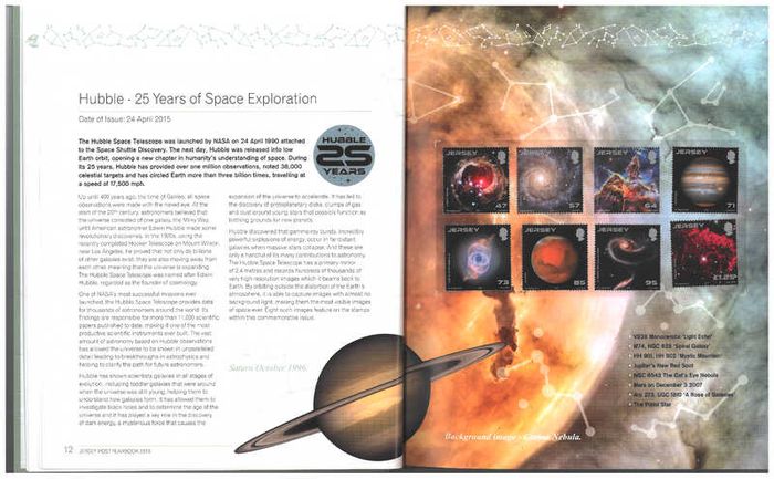 2015 Jersey Stamp Year Book (hardback) issued by Jersey Post includes 28 images of contents