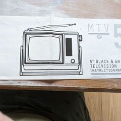 1980s 5 inch portable TV instructions