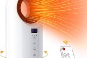 LIMITED TIME DEAL Electric Heater, 1500w Space Heater with 60 Degree Oscillating, Energy Efficient Fan Heater with Thermostat, Overheating &amp; Tip-Over Protection, 12 Hr Timer for Office Home