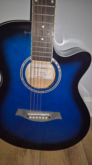 World Rhythm Blue Burst Acoustic Guitar (Model WR-205)