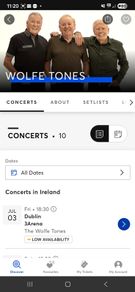 The Wolfe Tones Standing Tickets