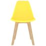 Dining Chairs 6 pcs Yellow Plastic Image 3