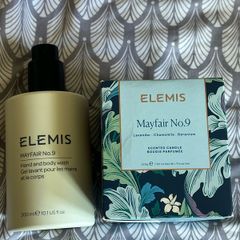 ELEMIS House Of ELEMIS Mayfair No.9 Hand & Body Wash 300ml and Elemis Mayfair No.9 Candle 220g  A scented candle infused with an uplifting essential oil blend.