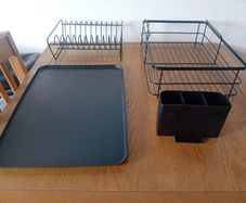 2 Tier Dish Rack & Tray with removable Cutlery Drainer