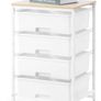 Multipurpose Storage Drawer Unit with Lockable Wheels, Utility Rolling Storage Cart for Home Office Classroom, Bright White Image 2